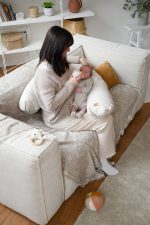 Beaba: ergonomiczna poduszka rogal dla kobiet w ciąży i karmiących Big Flopsy ™ Linen - Natural - obrazek 2