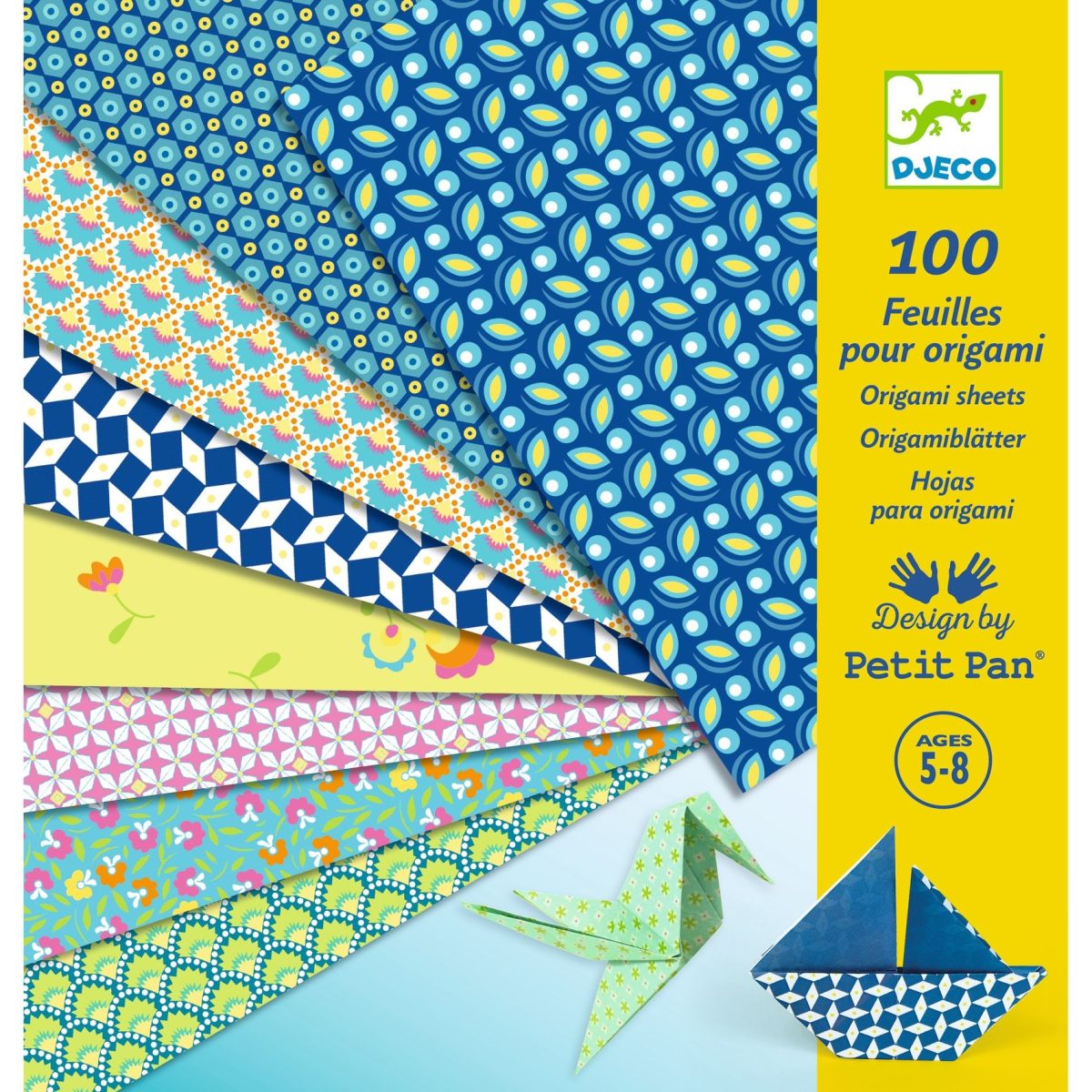 Djeco: Ozdobne kartki do origami 100 szt. NATSU - obrazek 1