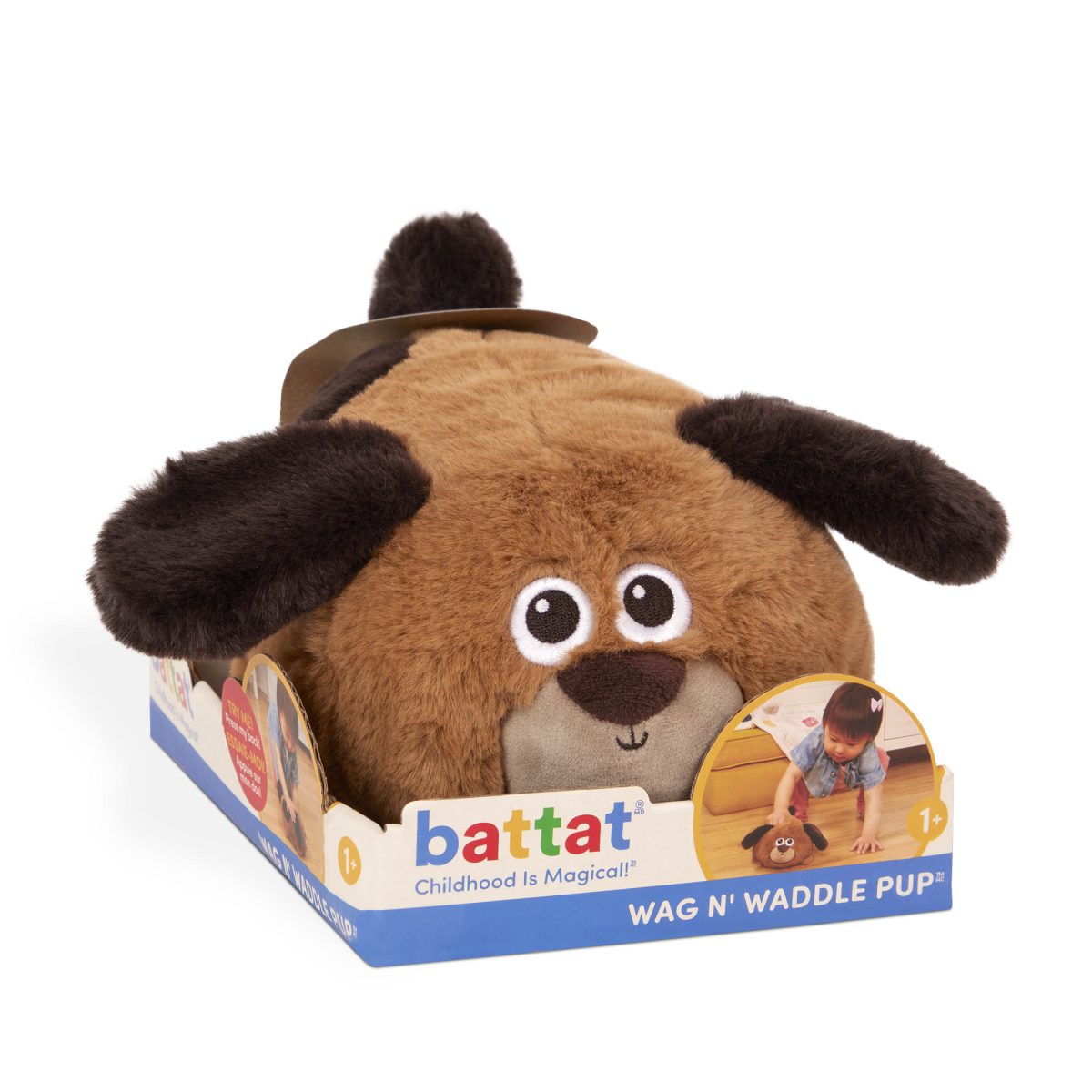 BT4800Z_PKG BATTAT: wędrujący PIESEK GRUBASEK do nauki raczkowania / Wag n’ Waddle Pup - obrazek 4