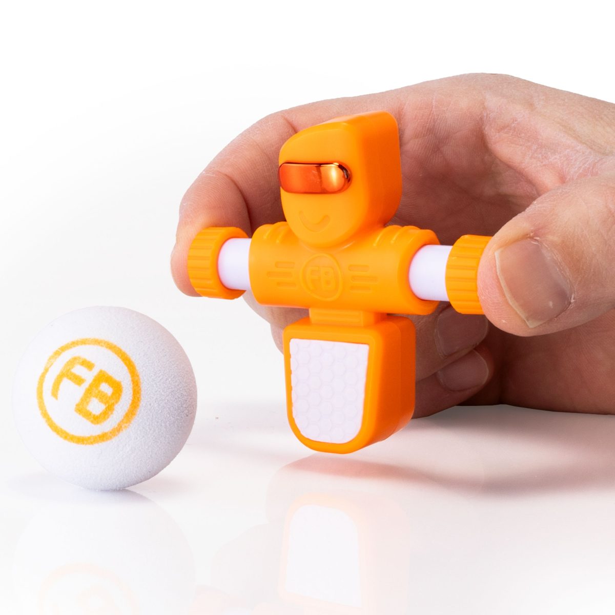 Fat Brain Toy: Piłkarzyki Foosbots - POMARAŃCZOWY Piłkarz - obrazek 2