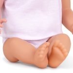 LullaBaby: Lalka NIEMOWLĘ ze smoczkiem, w dwuczęściowym ubranku i opasce - obrazek 4