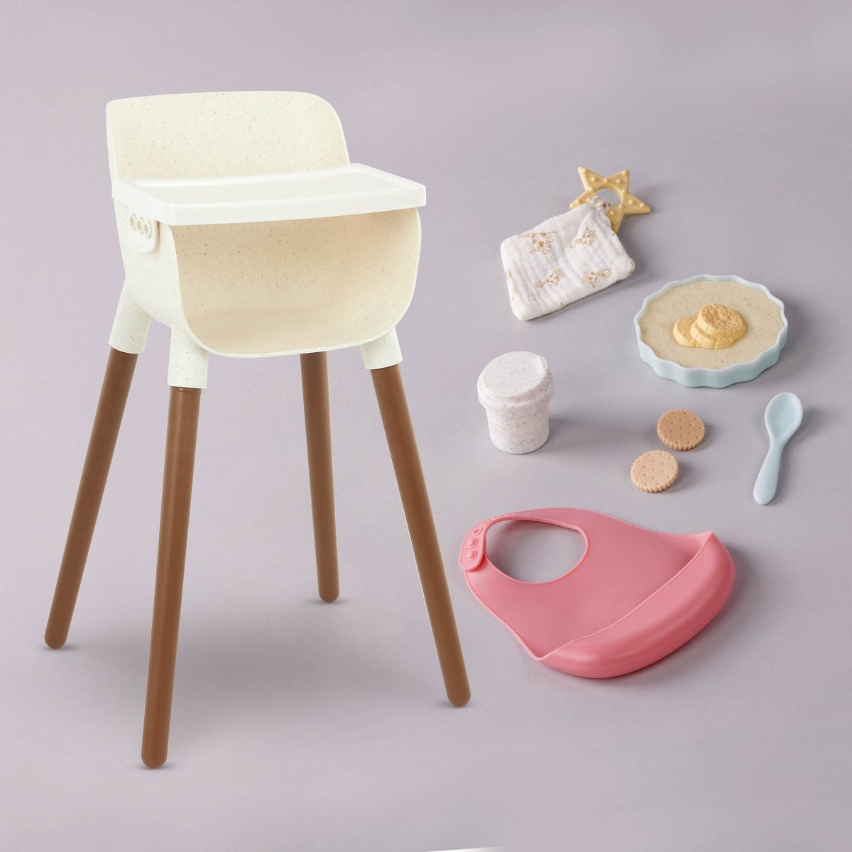 LullaBaby: Krzesełko do karmienia lalki NIEMOWLAKA, z akcesoriami - obrazek 4