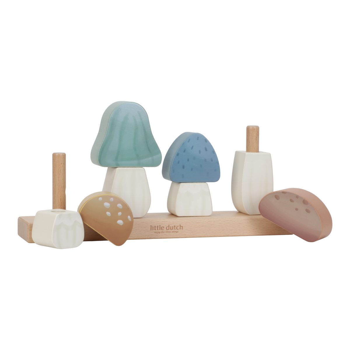 LD7230 - Product - Stacking Puzzle Mushrooms - Forest Friends (3) Little Dutch: drewniana układanka grzybki Forest Friends - obrazek 3