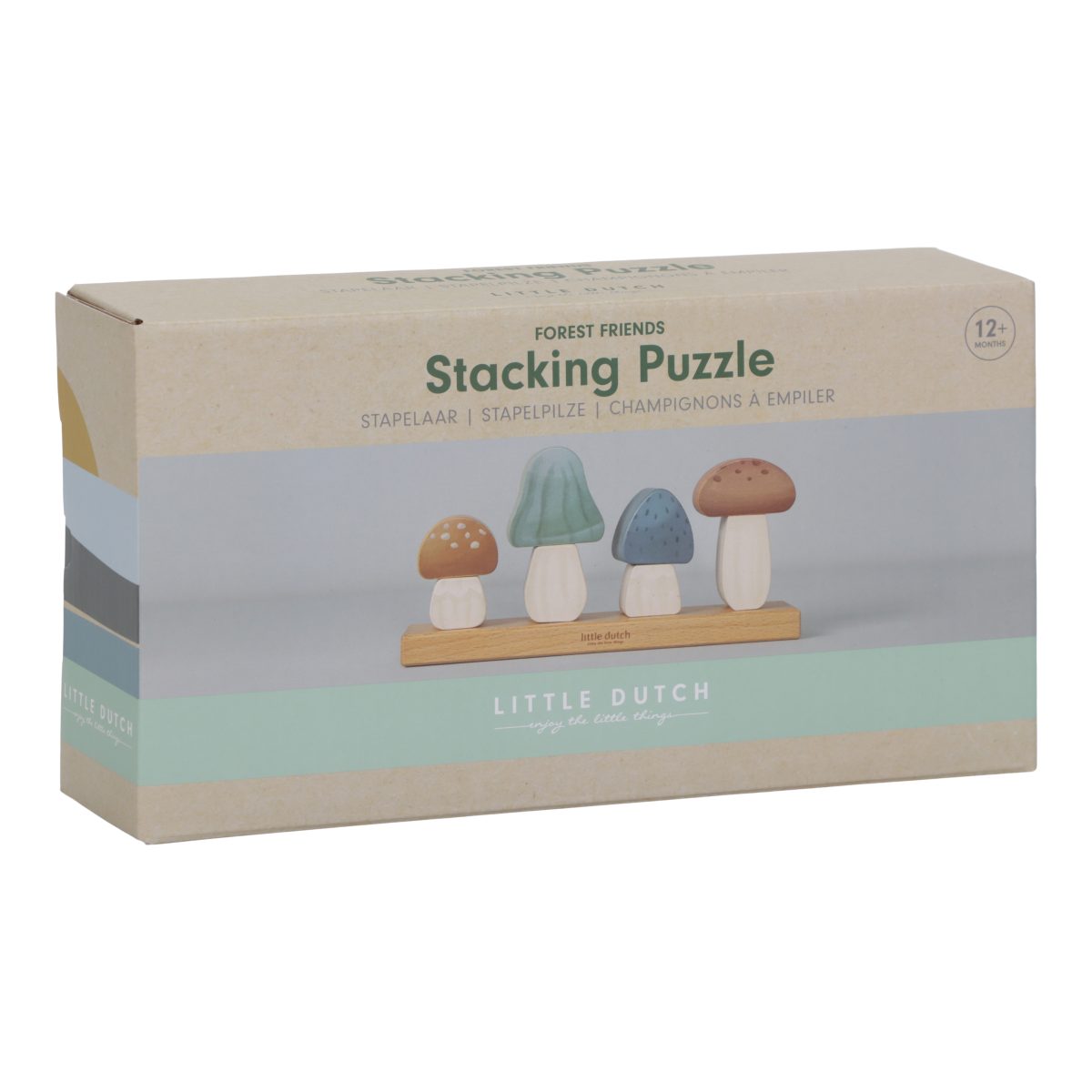 LD7230 - Product - Stacking Puzzle Mushrooms - Forest Friends (4) Little Dutch: drewniana układanka grzybki Forest Friends - obrazek 4