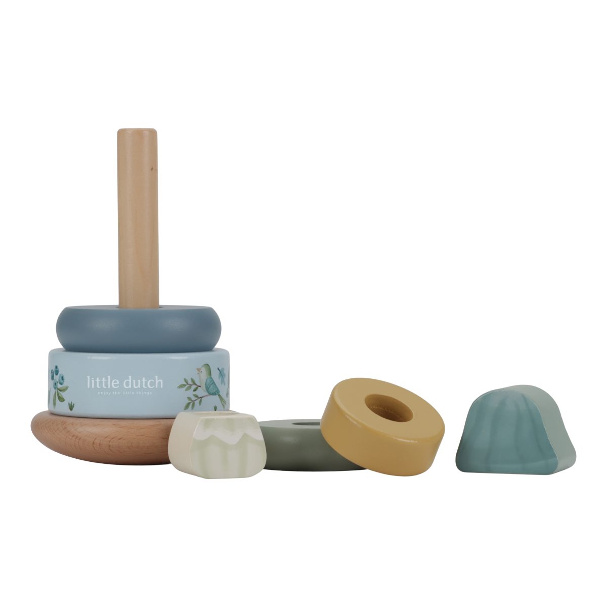 LD7242 - Product - Rocking ring stacker wood - Forest Friends (3) Little Dutch: drewniana układanka piramida Forest Friends - obrazek 3