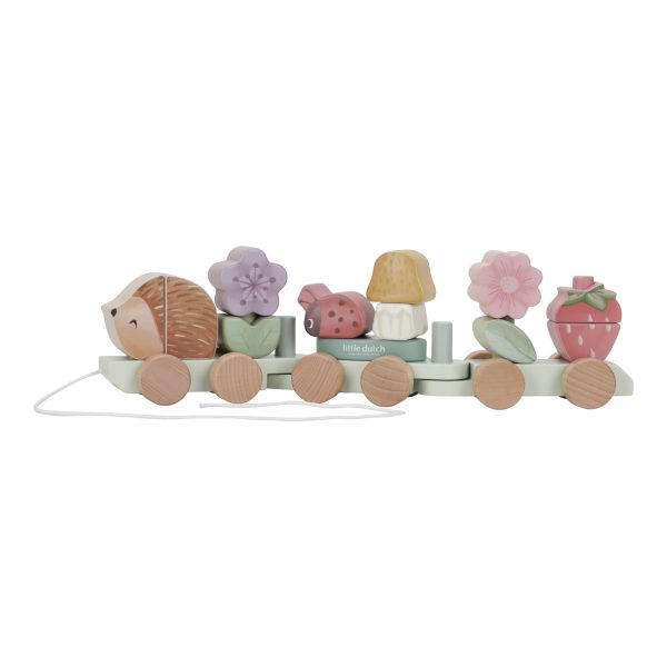 Little Dutch: drewniany pociąg układanka Jeż Fairy Garden