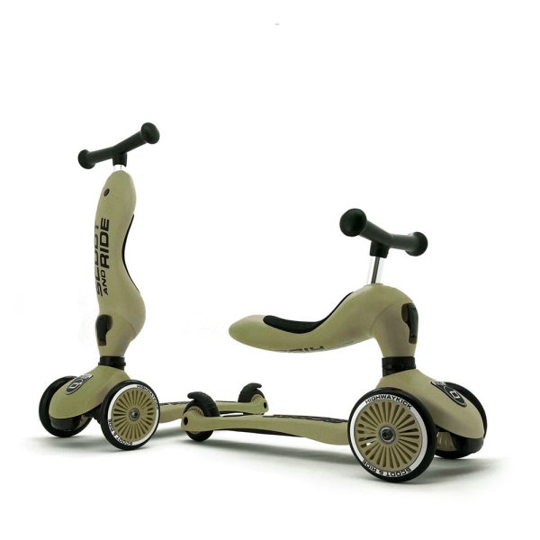 SCOOTANDRIDE: 2w1 jeździk i hulajnoga 1-5 lat Olive | Highwaykick 1