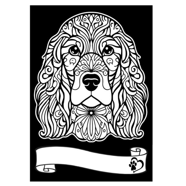 COLORVELVET: Kolorowanka Welwetowa A4 Cocker Spaniel