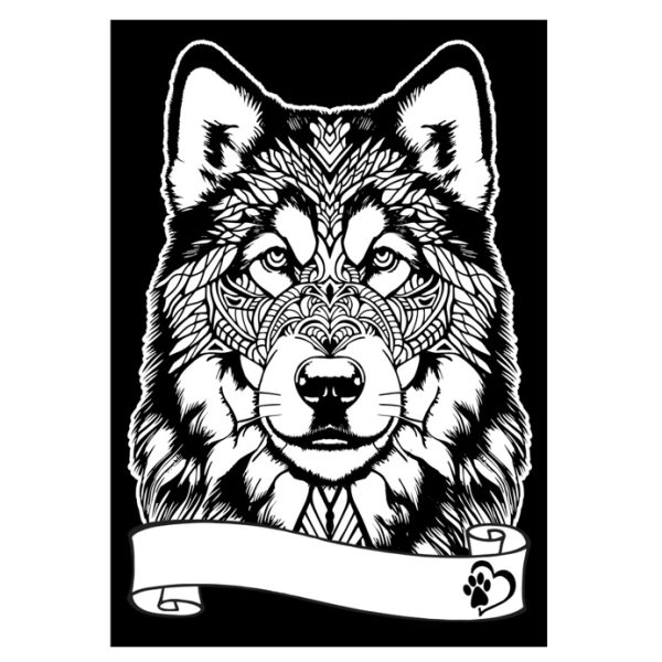 COLORVELVET: Kolorowanka Welwetowa A4 Alaskan Malamute