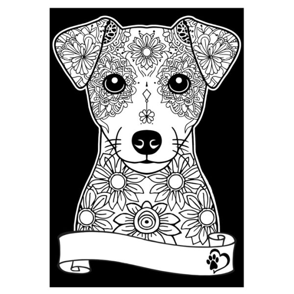 COLORVELVET: Kolorowanka Welwetowa A4 Jack Russell Terrier