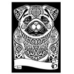 COLORVELVET: Kolorowanka Welwetowa A4 Mops