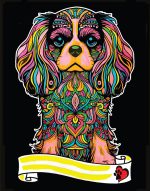 COLORVELVET: Kolorowanka Welwetowa A4 Cavalier King Charles Spaniel - obrazek 2