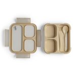 Citron: lunchbox ze sztućcami Beige - obrazek 2