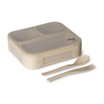 Citron: lunchbox ze sztućcami Beige - obrazek 4