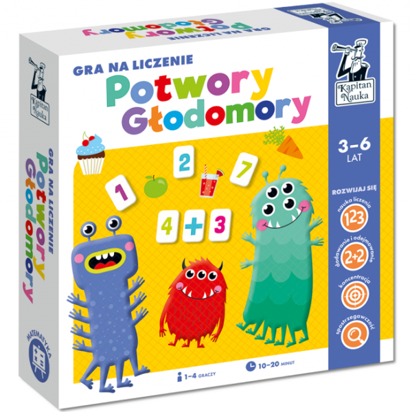 Kapitan Nauka: gra na liczenie. Potwory Głodomory