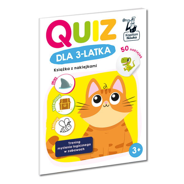 Kapitan Nauka: Quiz dla 3-latka. Książka z naklejkami