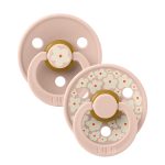 BIBS: STUDIO COLOUR smoczek uspokajający kauczuk Hevea 2-pack JASMINE BLUSH S