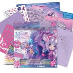 Nebulous Stars: szkicownik z kredkami i naklejkami L Konie Firiaz&Daliaz - obrazek 2