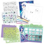 Nebulous Stars: szkicownik z kredkami szablonami i naklejkami M Nenuphia - obrazek 2