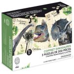 VILAC: Puzzle 3 x 200 el. - Dinozaury z plakatami