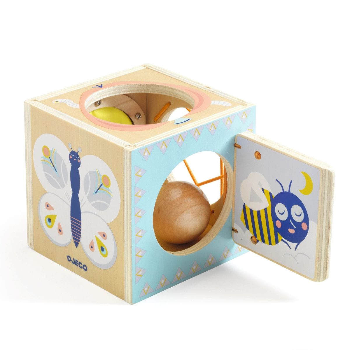 Djeco: Drewniane pudełko sensoryczne BABYBOX 10M+ - obrazek 1