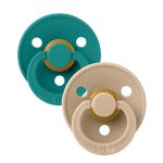 BIBS: smoczek uspokajający kauczuk Hevea 2-pack TAUPE & SCUBA S