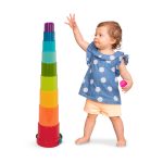 b.toys: Stack up Cups – zestaw kubełków do piętrowania z wiaderkiem - obrazek 6