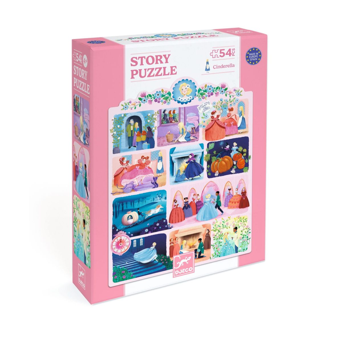 Djeco: Puzzle opowieść - KOPCIUSZEK 54 el. - obrazek 1