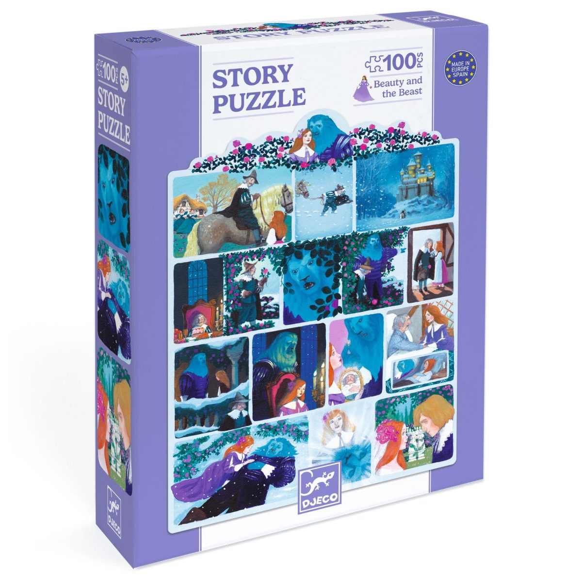 Djeco: Puzzle opowieść - PIĘKNA I BESTIA 100 el. - obrazek 1