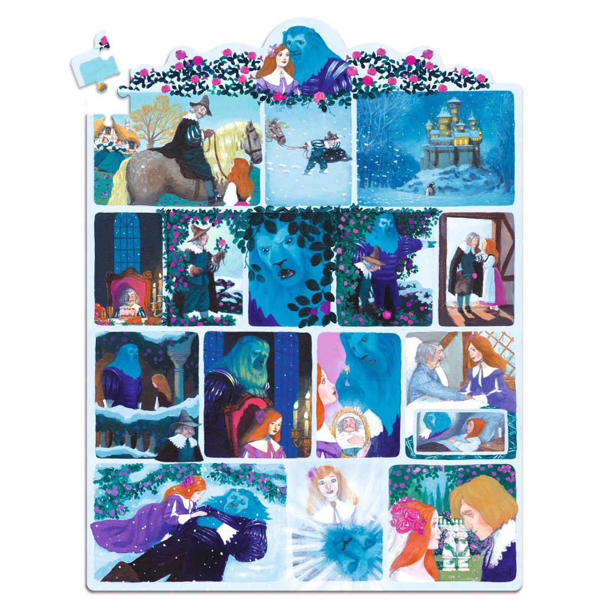 Djeco: Puzzle opowieść - PIĘKNA I BESTIA 100 el. - obrazek 2