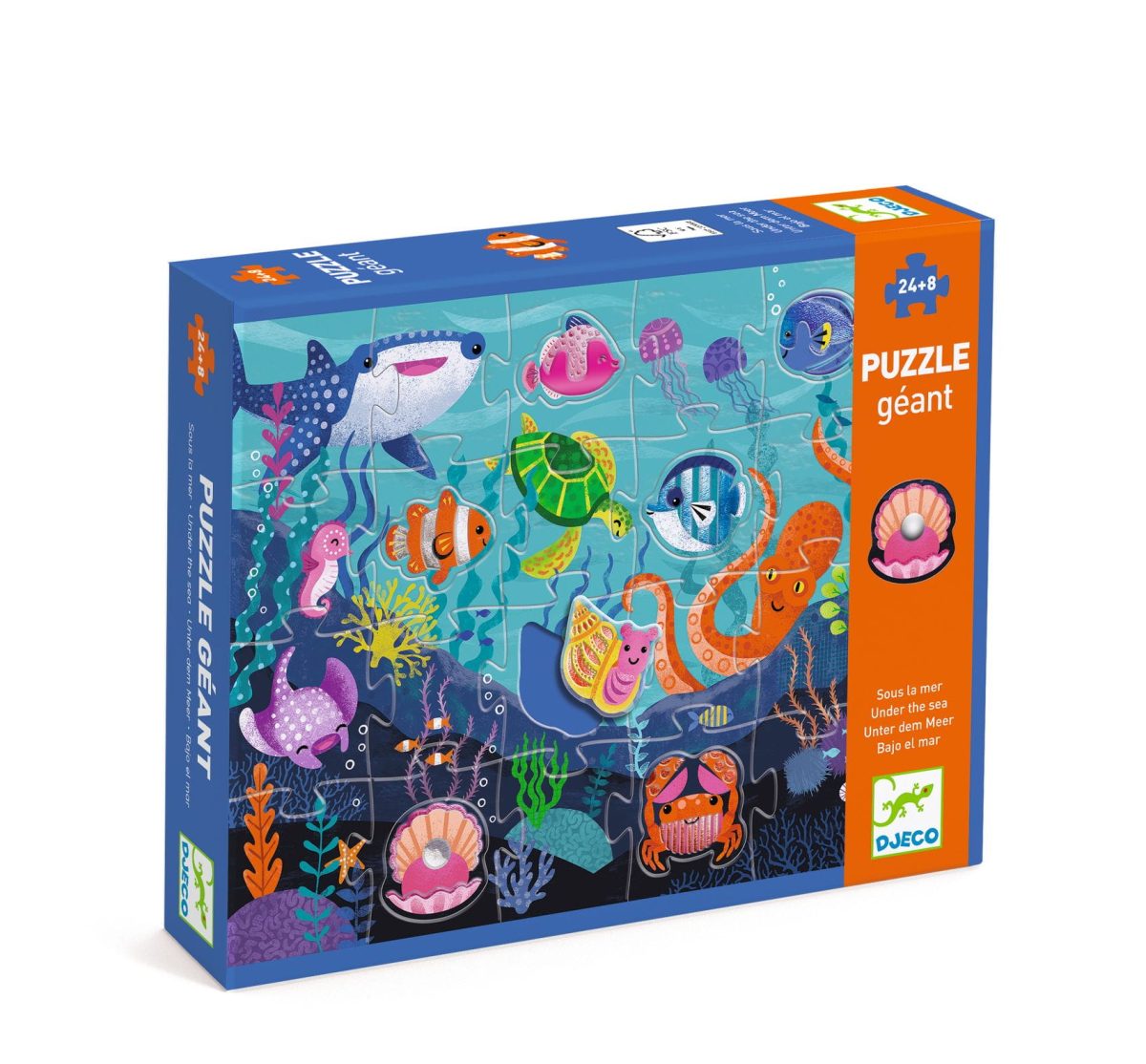 Djeco: Puzzle gigant PODWODNY ŚWIAT 32 el. - obrazek 1