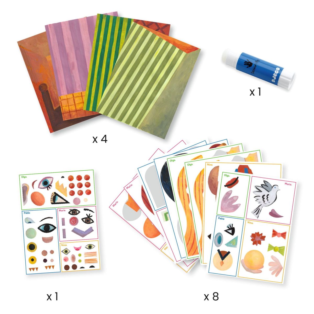 DJ09386-C2-RVB Djeco: Zestaw artystyczny INSPIRACJE - KUBIZM 4+ - obrazek 4