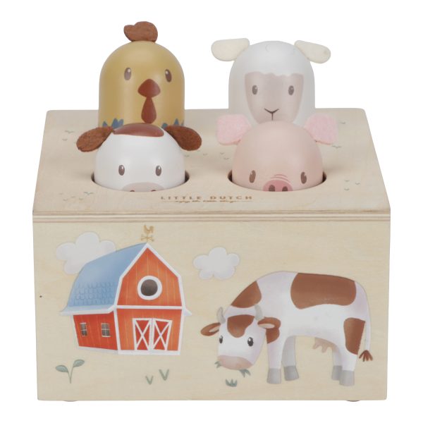 Little Dutch: drewniana zabawka pop-up Little Farm