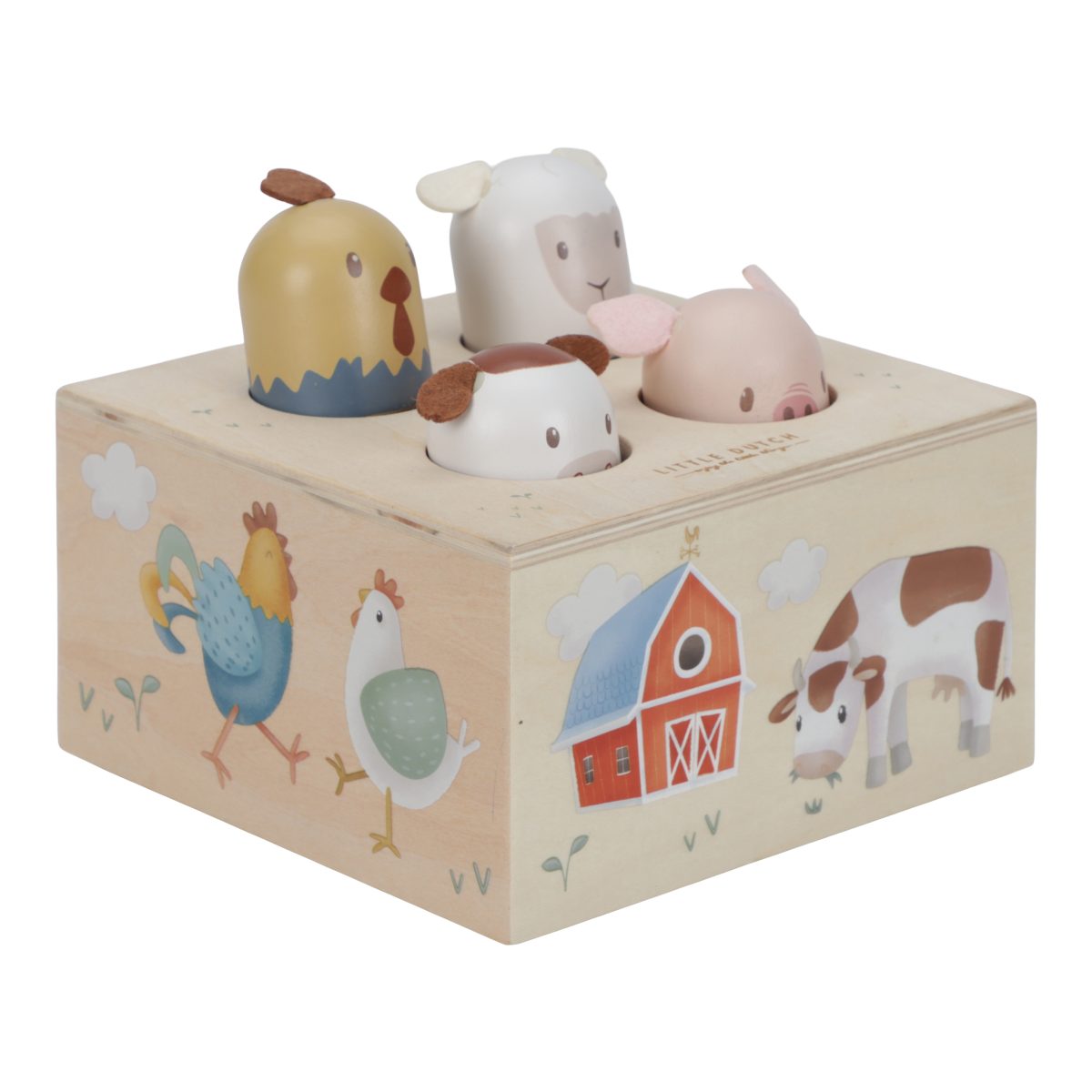 LD7156 - Pop-up Toy (2) Little Dutch: drewniana zabawka pop-up Little Farm - obrazek 4