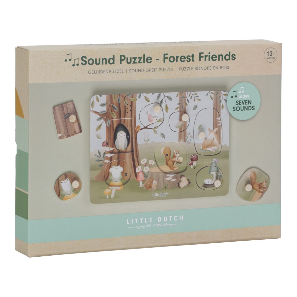 LD7240 - Product - Wooden sound puzzle - Forest Friends (4) Little Dutch: puzzle dźwiękowe Forest Friends - obrazek 3