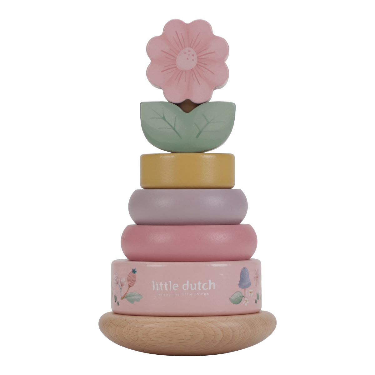 Little Dutch: drewniana układanka piramida Fairy Garden - obrazek 1