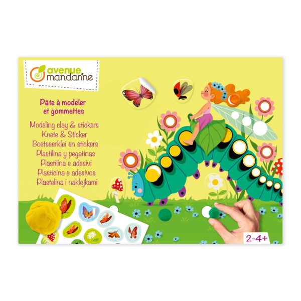 Avenue Mandarine: Wyklejanki z plasteliną i naklejkami - Łąka