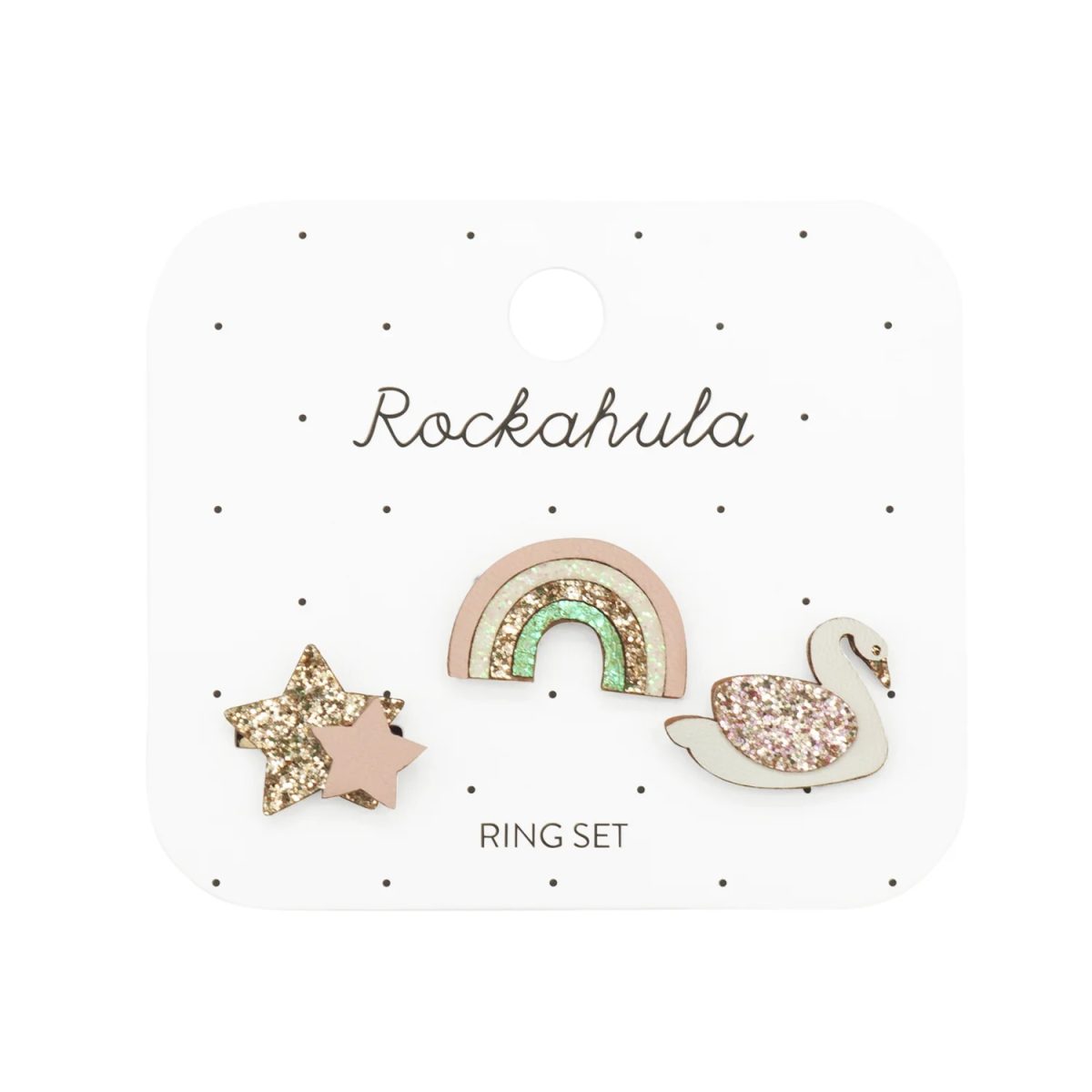 Rockahula Kids: pierścionki 3 szt. Enchanted Rainbow And Swan Ring - obrazek 1