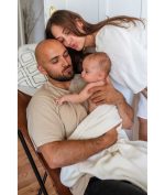 Poofi: Kocyk merino Kyoto, kolor kokosowy