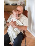 Poofi: Kocyk merino Kyoto, kolor kokosowy - obrazek 3