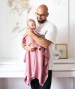 Poofi: Kocyk merino Kyoto, kolor różany