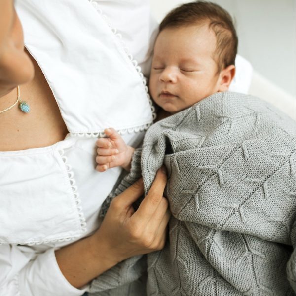 Poofi: Kocyk merino Malmo, kolor JASNOSZARY