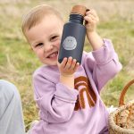 Lassig Bidon ze stali z ustnikiem, 500 ml - Little Gang Smile navy - obrazek 2
