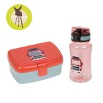 Lassig Zestaw Lunchbox + butelka - bidon 460ml Tiny Drivers Wóz strażacki