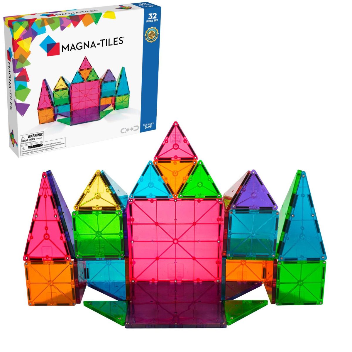 x MAGNA-TILES: klocki magnetyczne Classic 32 el. - obrazek 4