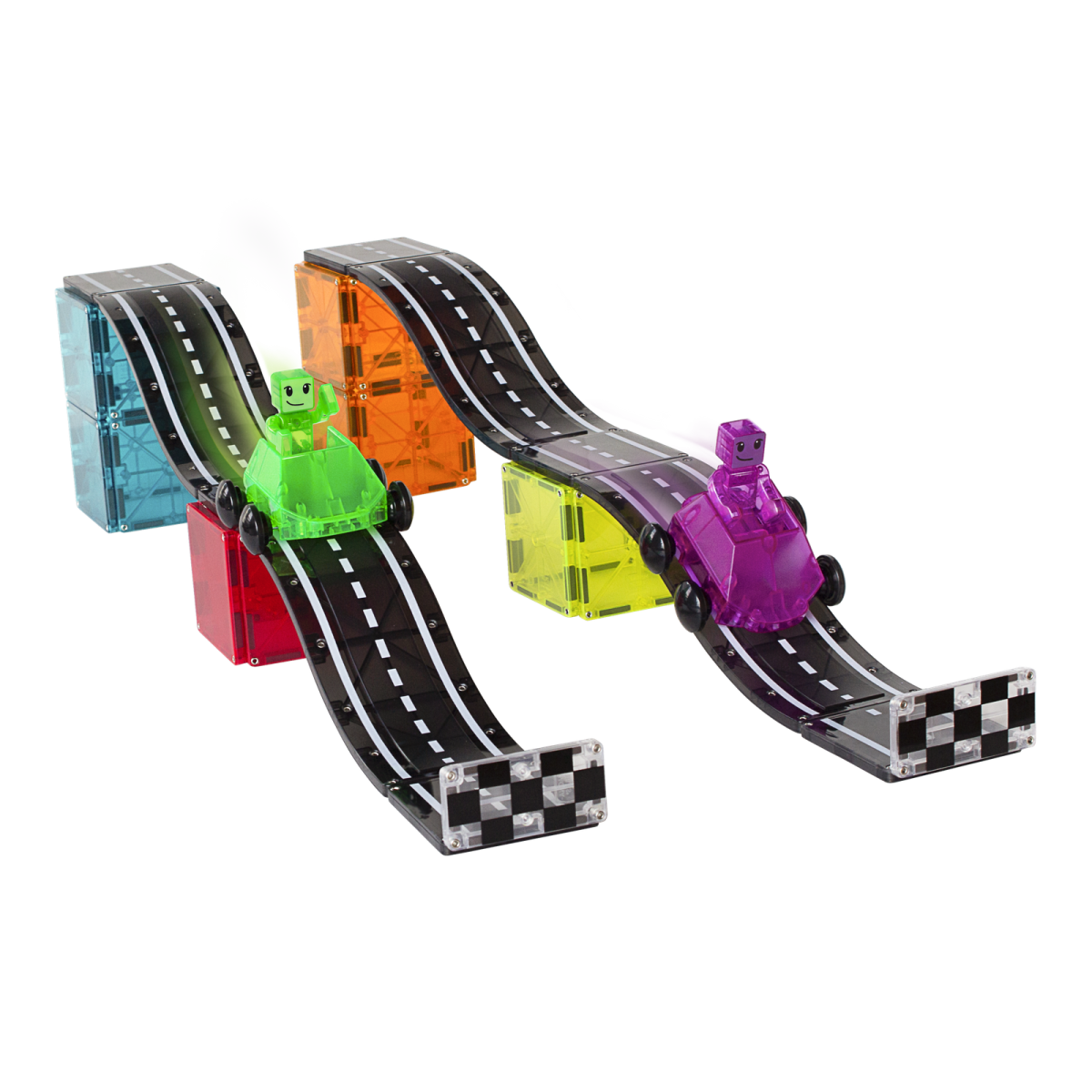 MAGNA-TILES: klocki magnetyczne Downhill Duo 40 el. - obrazek 2