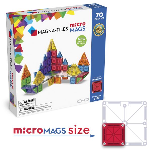 MAGNA-TILES: klocki magnetyczne microMAGS 70 el.