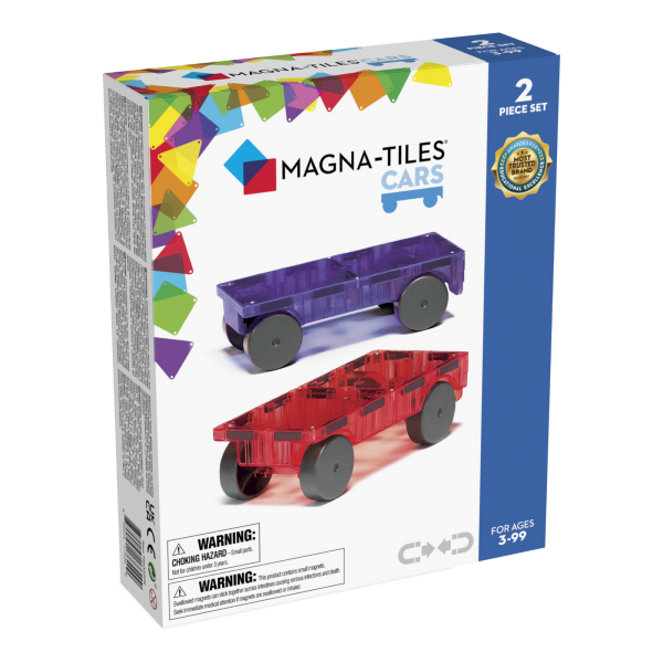 MAGNA-TILES: zestaw do rozbudowy Cars 2 el. Czerwony i Fioletowy
