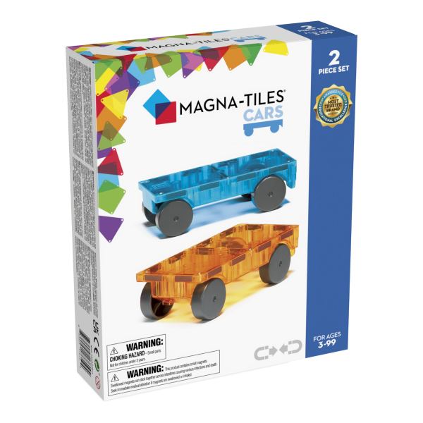 MAGNA-TILES: zestaw do rozbudowy Cars 2 el. Pomarańczowy i Niebieski