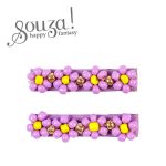 Souza! Spinki do włosów z kwiatuszkami z koralików Evlyn 2 szt.